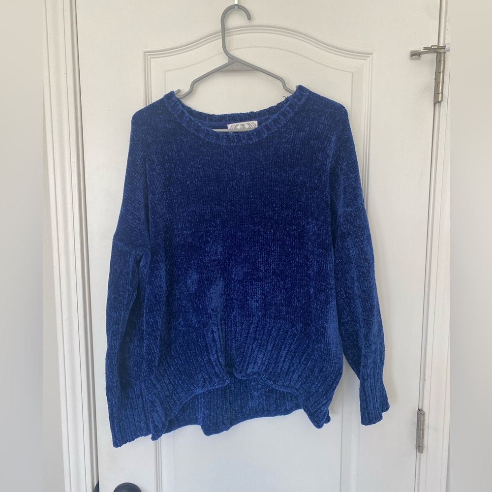 Blue Chenille Sweater